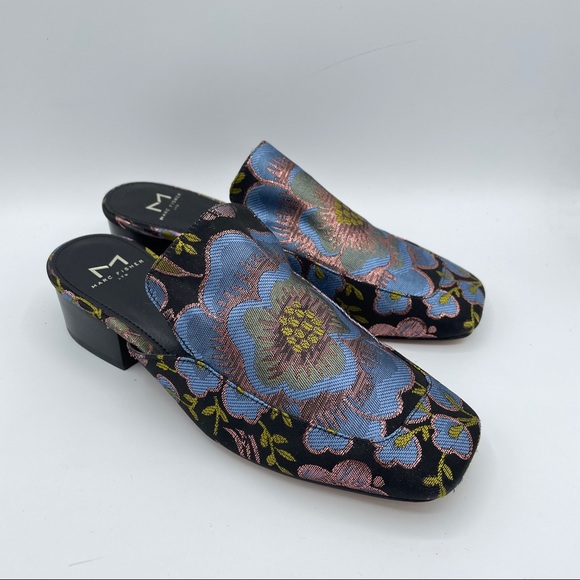 MARC FISHER Lailey Brocade Block Heel Mules - Picture 2 of 5